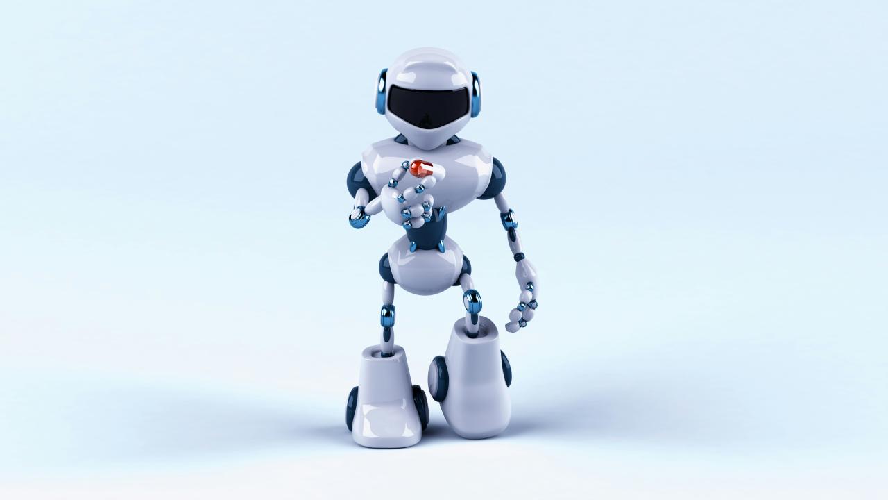 Robot yang berdiri dengan satu kaki